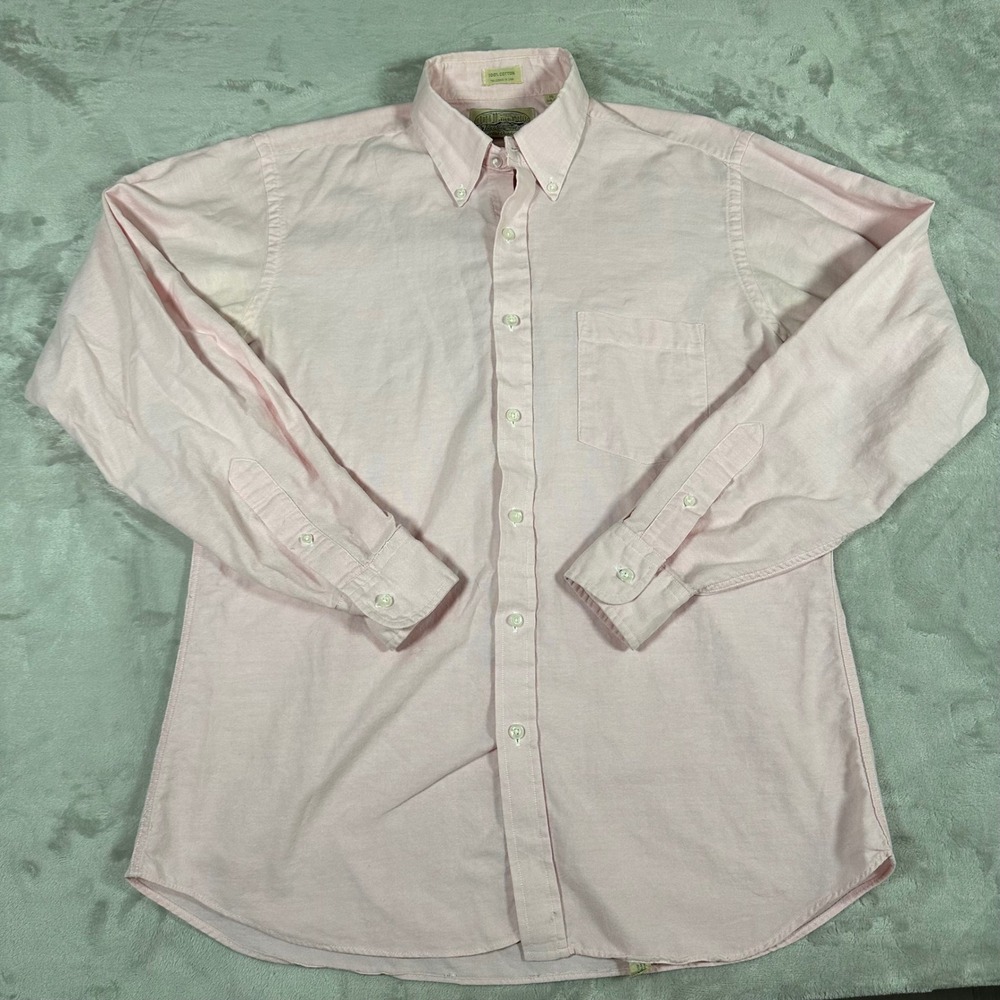 Britches Mens Pink Great Outdoors Vintage Oxford Button Down Shirt 16 34-35
